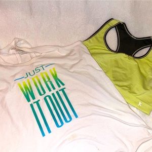 Danskin tank and sports bra